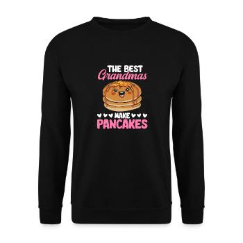 Pancake Breakfast Pancakes - Unisex Sweatshirt - black - Front - Alina (178cm) & Michal (187cm)