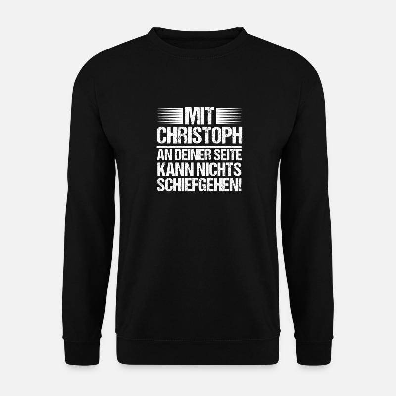 First name Chris Christoph - Unisex Sweatshirt - black