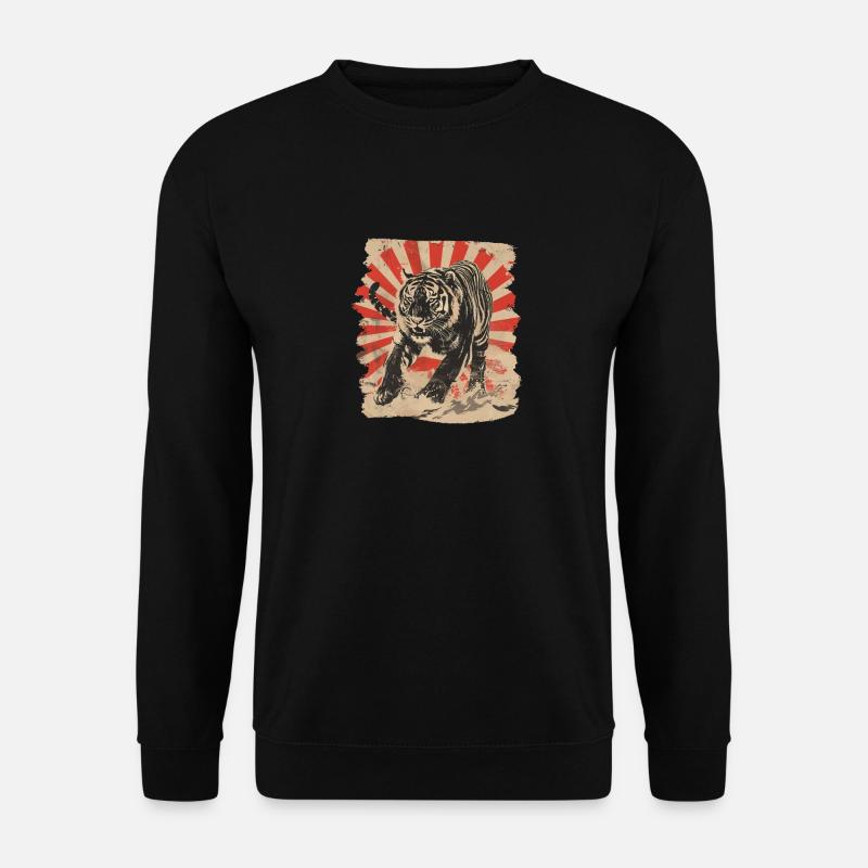 80s Retro Japanese Tiger - Unisex Sweatshirt - black