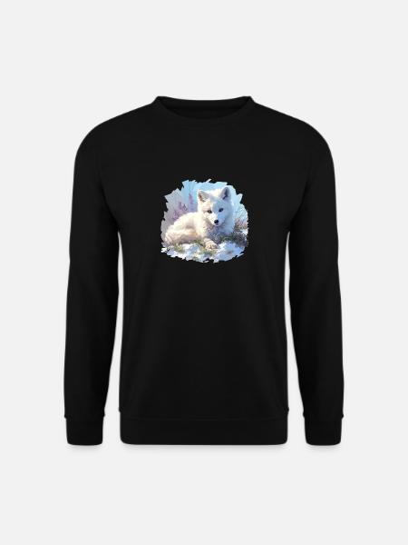 Arctic Fox Polarfüchse Polarfuchs - Unisex Pullover - Schwarz