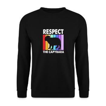 Capybara - Unisex Pullover - Schwarz - Vorne - Alina (178cm) & Michal (187cm)