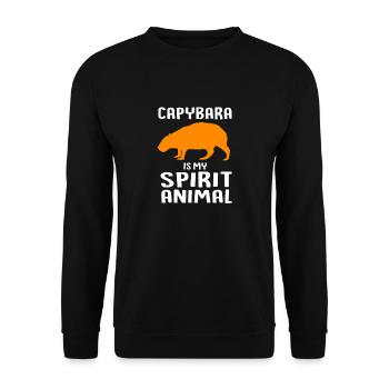 Capybara - Sweat-shirt Unisexe - noir - Devant - Alina (178cm) & Michal (187cm)