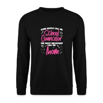 Conseillère scolaire Maman Certaines personnes - Sweat-shirt Unisexe - noir - Devant - Alina (178cm) & Michal (187cm)