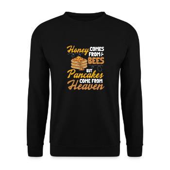 Pancake Breakfast Pancakes - Unisex Sweatshirt - black - Front - Alina (178cm) & Michal (187cm)