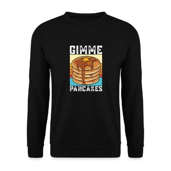 Pancake Breakfast Pancakes - Unisex Sweatshirt - black - Front - Alina (178cm) & Michal (187cm)