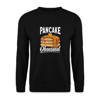 Pancake Breakfast Pancakes - Unisex Sweatshirt - black - Front - Alina (178cm) & Michal (187cm)