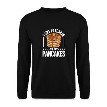 Pancake Breakfast Pancakes - Unisex Sweatshirt - black - Front - Alina (178cm) & Michal (187cm)