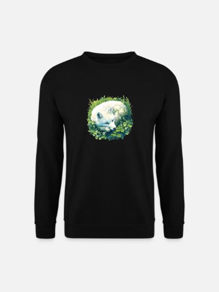 Arctic Fox Polarfüchse Polarfuchs - Unisex Pullover - Schwarz