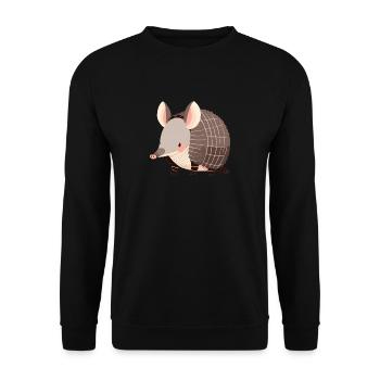 Armadillo Gürteltiere Gürteltier - Unisex Pullover - Schwarz - Vorne - Alina (178cm) & Michal (187cm)