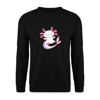 Axolotl - Unisex Sweatshirt - black - Front - Alina (178cm) & Michal (187cm)