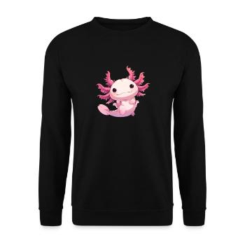 Axolotl - Unisex Sweatshirt - black - Front - Alina (178cm) & Michal (187cm)