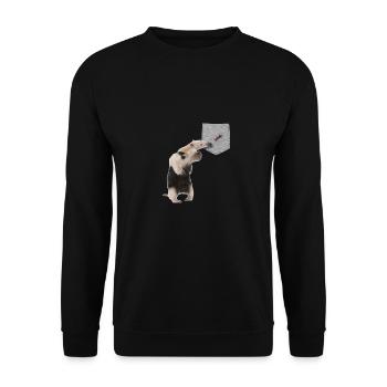 Fourmilier Atteindre Fourmi Dans Votre Fausse Poche Fun - Sweat-shirt Unisexe - noir - Devant - Alina (178cm) & Michal (187cm)