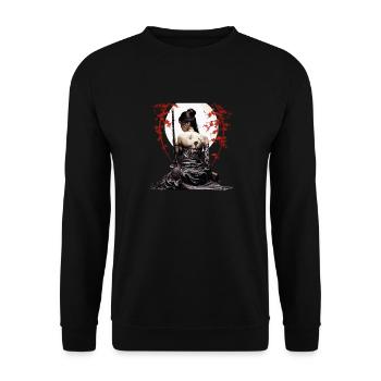 Japan Tradition Japanisch Kultur Frau - Unisex Pullover - Schwarz - Vorne - Alina (178cm) & Michal (187cm)