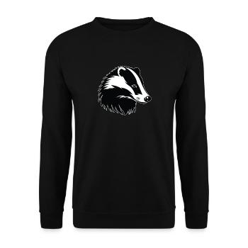 Badger Dachse Dachs - Unisex Pullover - Schwarz - Vorne - Alina (178cm) & Michal (187cm)