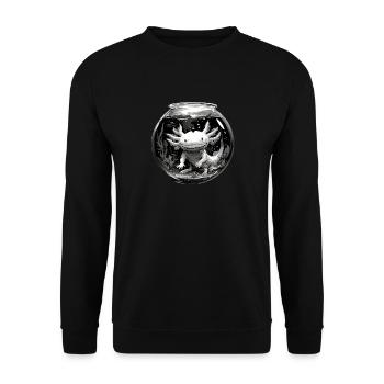 Axolotl - Unisex Sweatshirt - black - Front - Alina (178cm) & Michal (187cm)