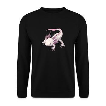 Axolotl - Unisex Sweatshirt - black - Front - Alina (178cm) & Michal (187cm)