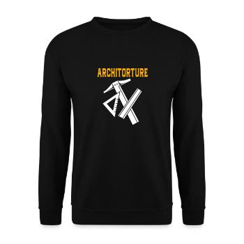 architecture - Unisex Sweatshirt - black - Front - Alina (178cm) & Michal (187cm)