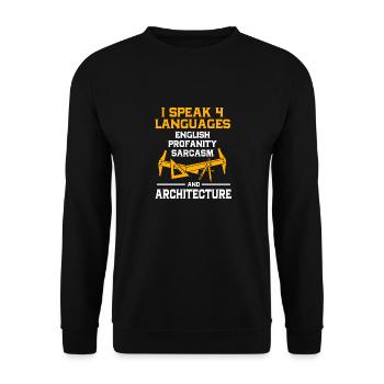 Architect Architecture - Unisex Sweatshirt - black - Front - Alina (178cm) & Michal (187cm)