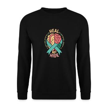 Depression Hilfe - Mental Breakdown - Unisex Pullover - Schwarz - Vorne - Alina (178cm) & Michal (187cm)