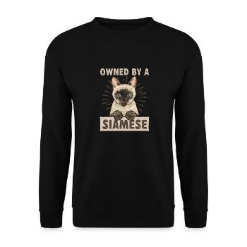 Siamese Cat Siamese Cat - Unisex Sweatshirt - black - Front - Alina (178cm) & Michal (187cm)