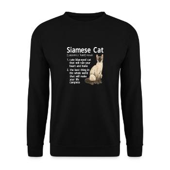 Siamese Cat Siamese Cat - Unisex Sweatshirt - black - Front - Alina (178cm) & Michal (187cm)