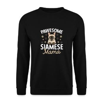Siamese Cat Siamese Cat - Unisex Sweatshirt - black - Front - Alina (178cm) & Michal (187cm)