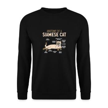 Siamese Cat Siamese Cat - Unisex Sweatshirt - black - Front - Alina (178cm) & Michal (187cm)