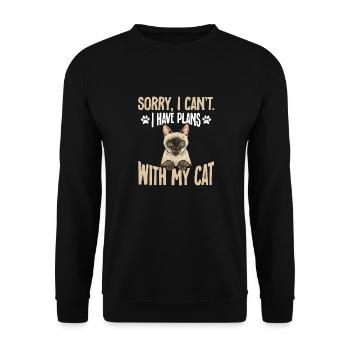 Siamese Cat Siamese Cat - Unisex Sweatshirt - black - Front - Alina (178cm) & Michal (187cm)