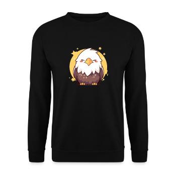 Pygargue à tête blanche Weißkopfseeadler - Sweat-shirt Unisexe - noir - Devant - Alina (178cm) & Michal (187cm)