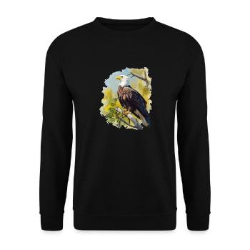 Pygargue à tête blanche Weißkopfseeadler - Sweat-shirt Unisexe - noir - Devant - Alina (178cm) & Michal (187cm)
