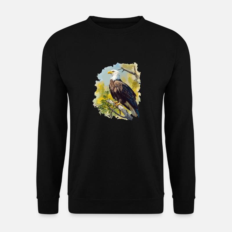 Pygargue à tête blanche Weißkopfseeadler - Sweat-shirt Unisexe - noir