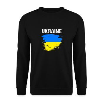Ukraine - Unisex Pullover - Schwarz - Vorne - Alina (178cm) & Michal (187cm)