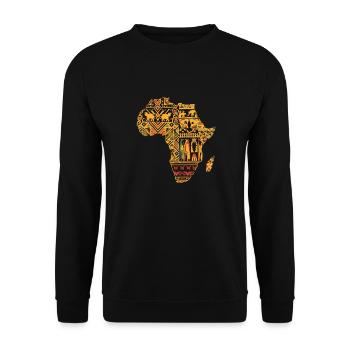 Couleur vive Africaine - Sweat-shirt Unisexe - noir - Devant - Alina (178cm) & Michal (187cm)