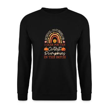 Conseiller scolaire Cas de citrouille - Sweat-shirt Unisexe - noir - Devant - Alina (178cm) & Michal (187cm)
