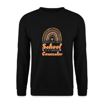 Conseillère scolaire Rainbow Behind - Sweat-shirt Unisexe - noir - Devant - Alina (178cm) & Michal (187cm)