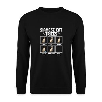Siamese Cat Siamese Cat - Unisex Sweatshirt - black - Front - Alina (178cm) & Michal (187cm)