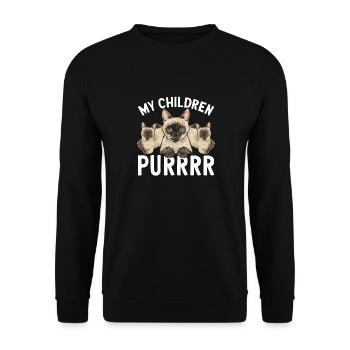 Siamese Cat Siamese Cat - Unisex Sweatshirt - black - Front - Alina (178cm) & Michal (187cm)