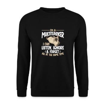Siamese Cat Siamese Cat - Unisex Sweatshirt - black - Front - Alina (178cm) & Michal (187cm)