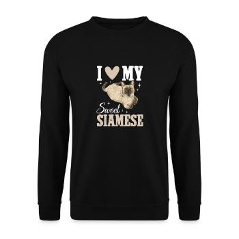 Siamese Cat Siamese Cat - Unisex Sweatshirt - black - Front - Alina (178cm) & Michal (187cm)