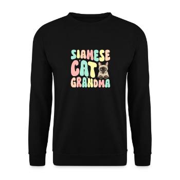 Siamese Cat Siamese Cat - Unisex Sweatshirt - black - Front - Alina (178cm) & Michal (187cm)