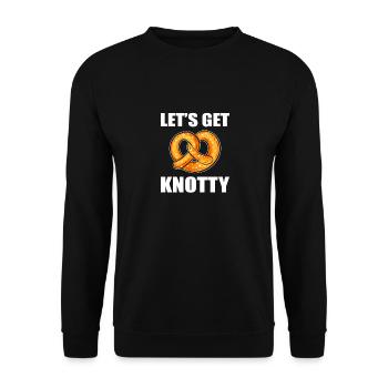 Brezel - Unisex Pullover - Schwarz - Vorne - Alina (178cm) & Michal (187cm)
