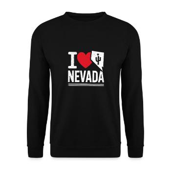 I Love Nevada | Men Women - Unisex Sweatshirt - black - Front - Alina (178cm) & Michal (187cm)