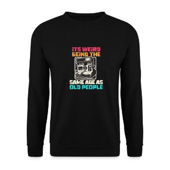 Vintage | Classic | Classic | Old - Unisex Sweatshirt - black - Front - Alina (178cm) & Michal (187cm)