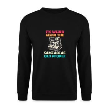 Vintage | Classic | Classic | Old - Unisex Sweatshirt - black - Front - Alina (178cm) & Michal (187cm)