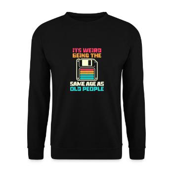 Vintage | Classic | Classic | Old - Unisex Sweatshirt - black - Front - Alina (178cm) & Michal (187cm)