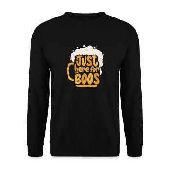 Im just Here For The Boos Ghost Funny Men Women - Unisex Sweatshirt - black - Front - Alina (178cm) & Michal (187cm)