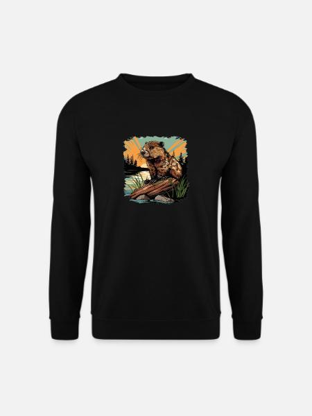 Beaver Biber - Unisex Pullover - Schwarz