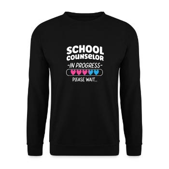 School Counselor School Counselor - Unisex Pullover - Schwarz - Vorne - Alina (178cm) & Michal (187cm)