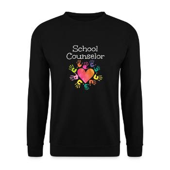 Conseiller scolaire Cœur - Sweat-shirt Unisexe - noir - Devant - Alina (178cm) & Michal (187cm)