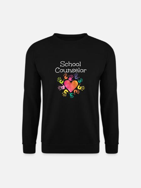 School Counselor Heart - Unisex Sweatshirt - black
